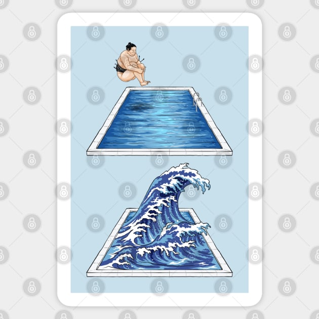 Kanagawa Sumo Splash Sticker by GoshWow®